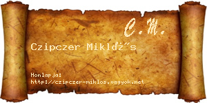 Czipczer Miklós névjegykártya